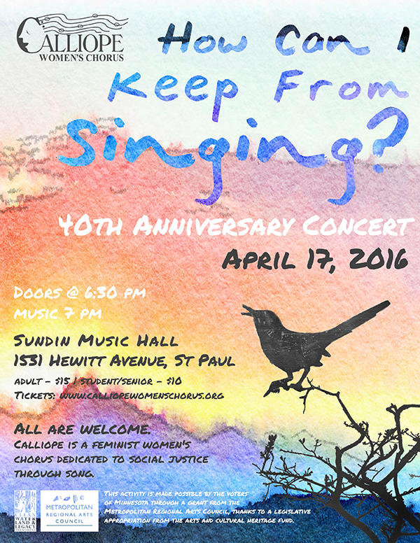 How Can I Keep From Singing? Announcing Calliope’s Spring 2016 Concert ...
