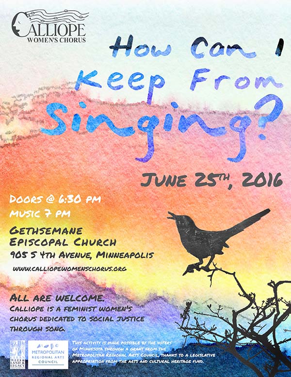 Join us June 25 at 7 p.m. for a GALA preview concert and reprise of a few favorites from How Can I Keep From Singing?